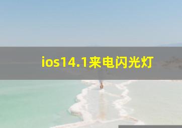 ios14.1来电闪光灯