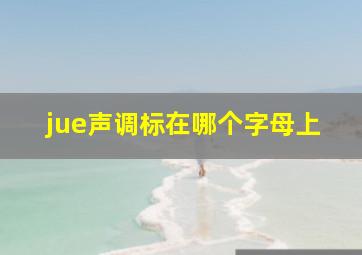 jue声调标在哪个字母上