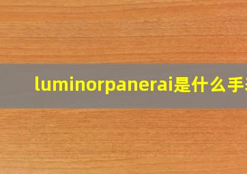 luminorpanerai是什么手表