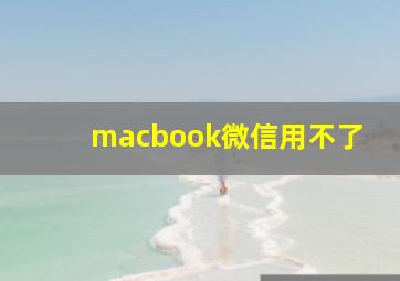 macbook微信用不了