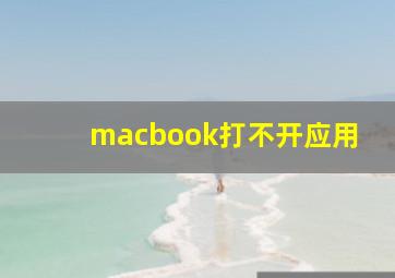 macbook打不开应用