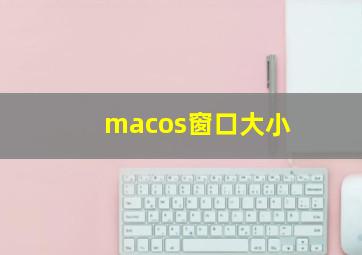 macos窗口大小