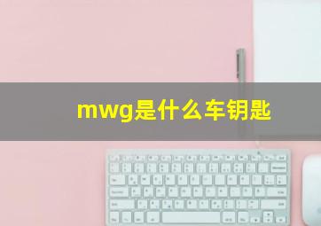 mwg是什么车钥匙