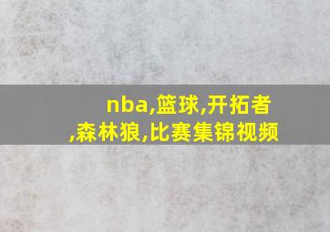 nba,篮球,开拓者,森林狼,比赛集锦视频