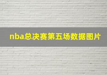 nba总决赛第五场数据图片