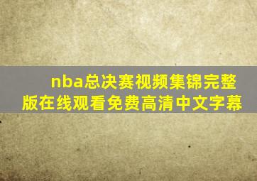 nba总决赛视频集锦完整版在线观看免费高清中文字幕