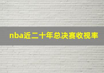 nba近二十年总决赛收视率