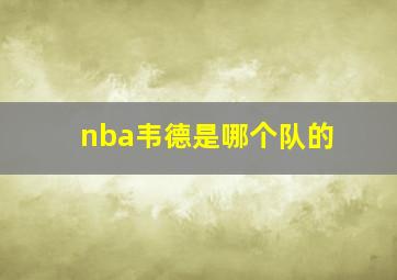 nba韦德是哪个队的