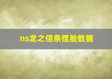 ns龙之信条捏脸数据