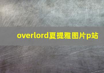 overlord夏提雅图片p站