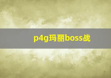 p4g玛丽boss战