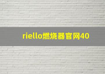 riello燃烧器官网40