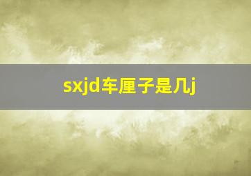 sxjd车厘子是几j