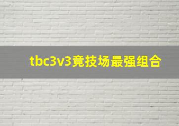 tbc3v3竞技场最强组合