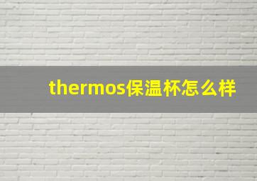 thermos保温杯怎么样