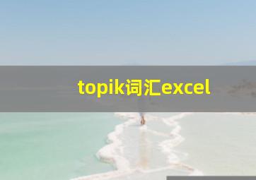 topik词汇excel