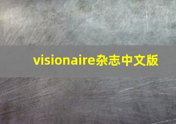 visionaire杂志中文版