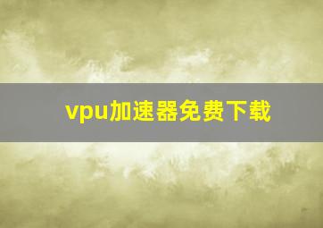 vpu加速器免费下载