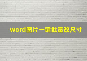 word图片一键批量改尺寸