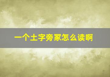 一个土字旁冢怎么读啊