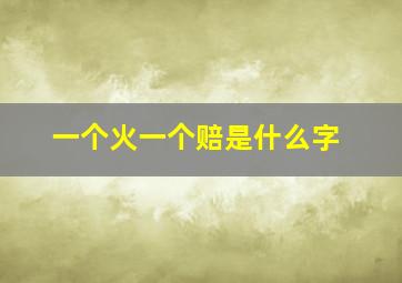 一个火一个赔是什么字