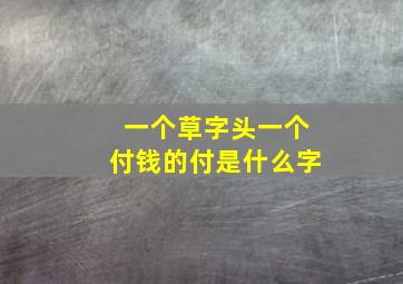 一个草字头一个付钱的付是什么字