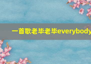 一首歌老毕老毕everybody