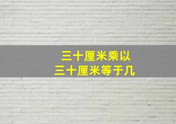 三十厘米乘以三十厘米等于几