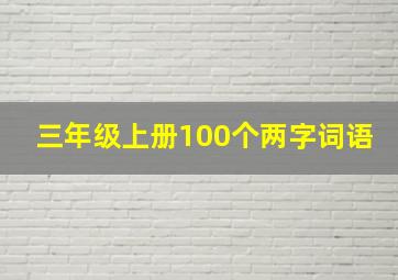 三年级上册100个两字词语