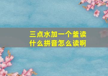 三点水加一个釜读什么拼音怎么读啊