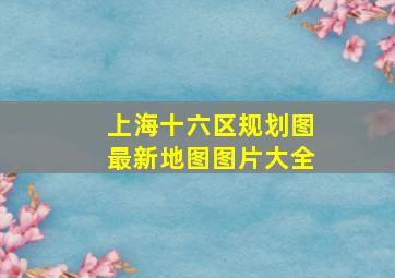 上海十六区规划图最新地图图片大全