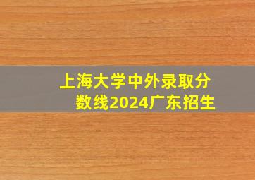 上海大学中外录取分数线2024广东招生