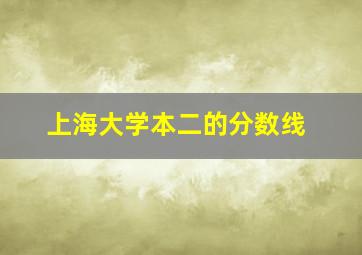 上海大学本二的分数线