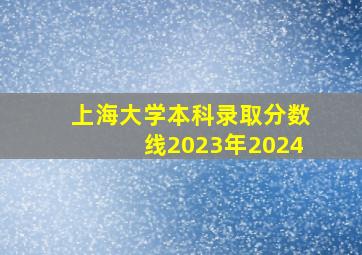 上海大学本科录取分数线2023年2024