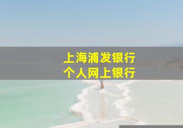 上海浦发银行个人网上银行