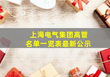 上海电气集团高管名单一览表最新公示