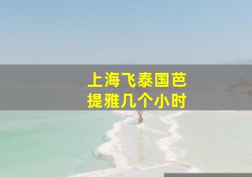 上海飞泰国芭提雅几个小时