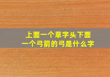 上面一个草字头下面一个弓箭的弓是什么字