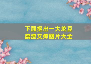 下面抠出一大坨豆腐渣又痒图片大全