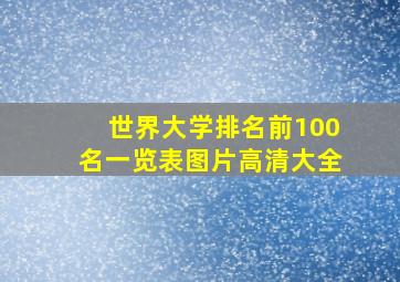 世界大学排名前100名一览表图片高清大全