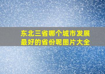 东北三省哪个城市发展最好的省份呢图片大全