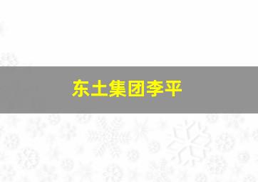 东土集团李平