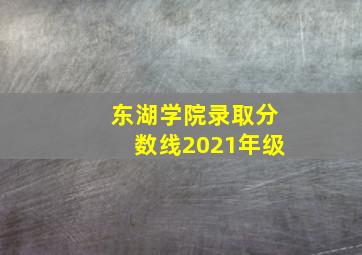 东湖学院录取分数线2021年级