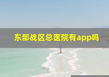 东部战区总医院有app吗