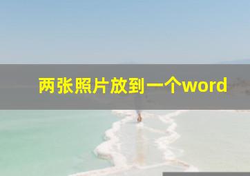 两张照片放到一个word