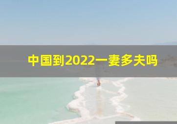 中国到2022一妻多夫吗