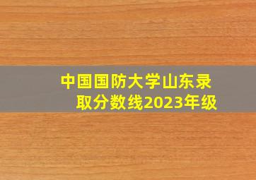 中国国防大学山东录取分数线2023年级