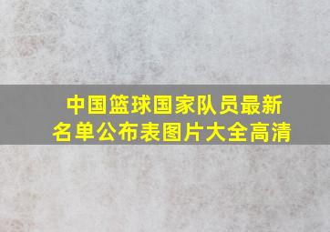 中国篮球国家队员最新名单公布表图片大全高清