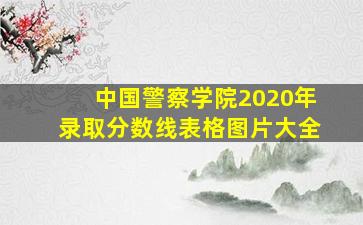 中国警察学院2020年录取分数线表格图片大全