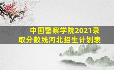 中国警察学院2021录取分数线河北招生计划表